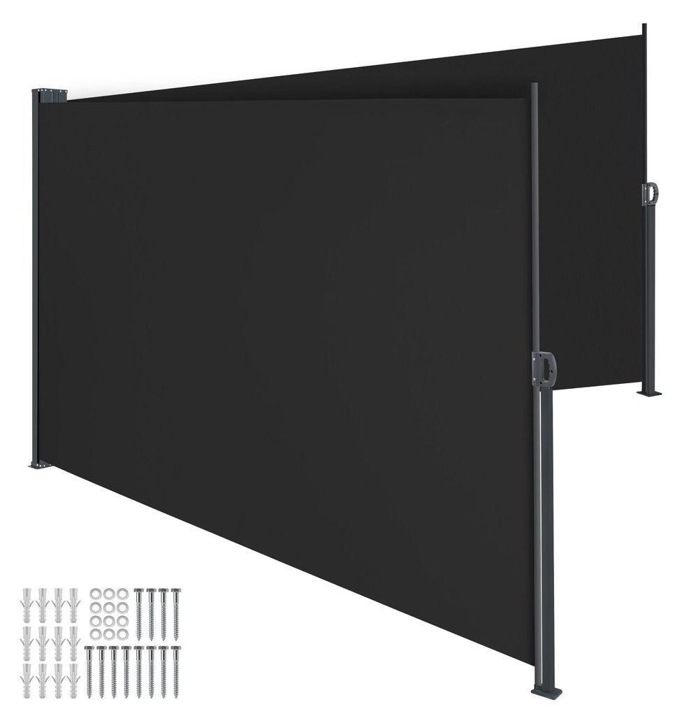 tectake® Doppel-Seitenmarkise 200 x 600 cm ausziehbar, mit Produktbild 