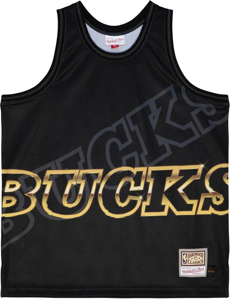 M&N Big Face 4.0 Fashion Tank Jersey Milwaukee Bucks - XL