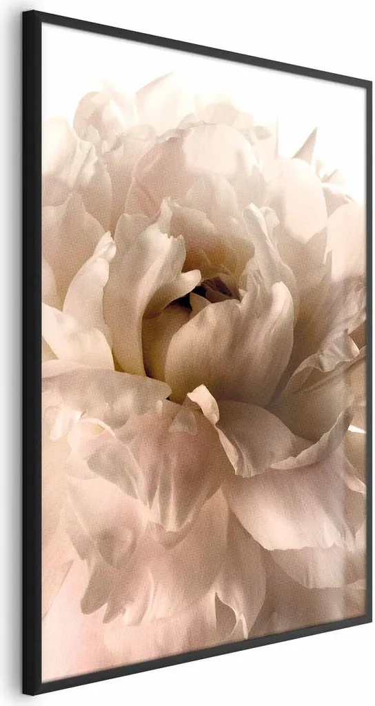 Poster Soft Petals 60x90 con Cornice Nera Sottile | Arte Moderna Parete