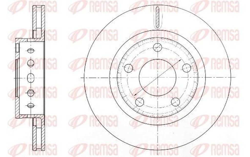 2x REMSA Bremsscheibe 61363.10 hinten für VW PASSAT Variant (3B6) PASSAT (3B3)