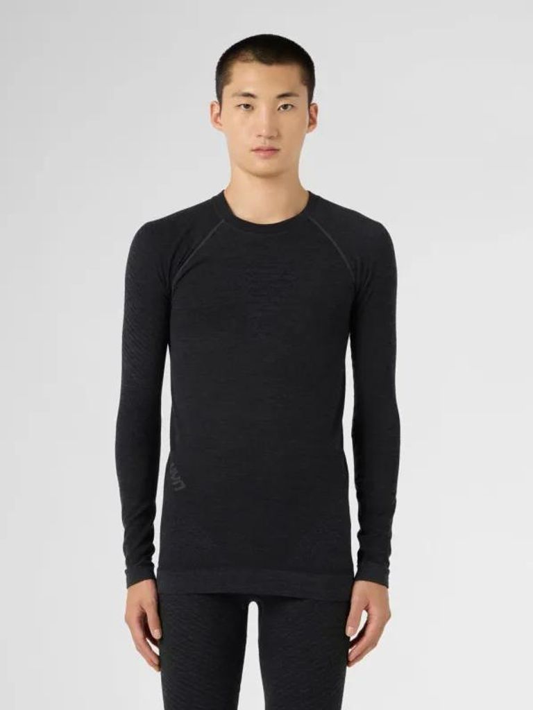 UYN Thermoshirt Cashmere Biotech für Herren, Schwarz, Langarm, Kaschmir und Primaloft, Atmungsaktiv. Gr. L/XL
