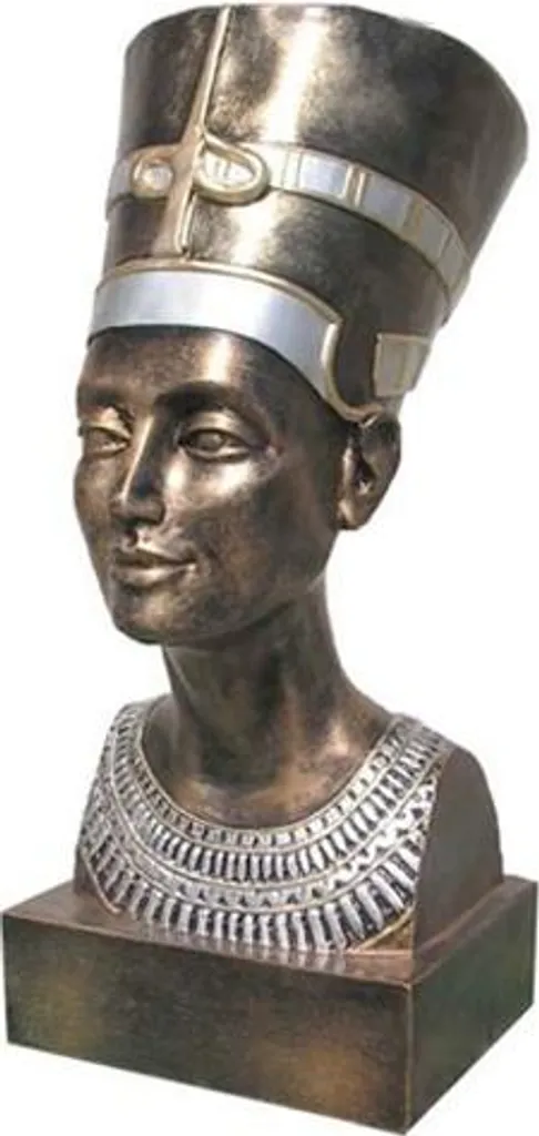 Statue égyptienne Néfertiti 51 cm en plastique style antique doré