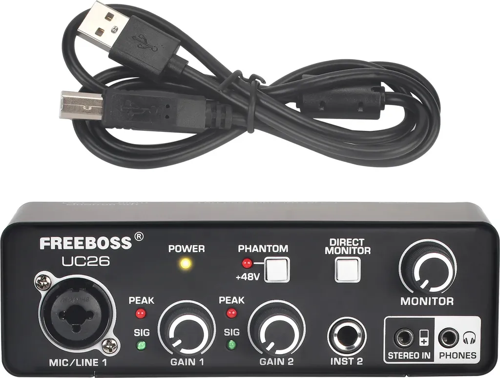 Carte son USB UC26 Plug and Play, 3 entrées, sans pilote requis