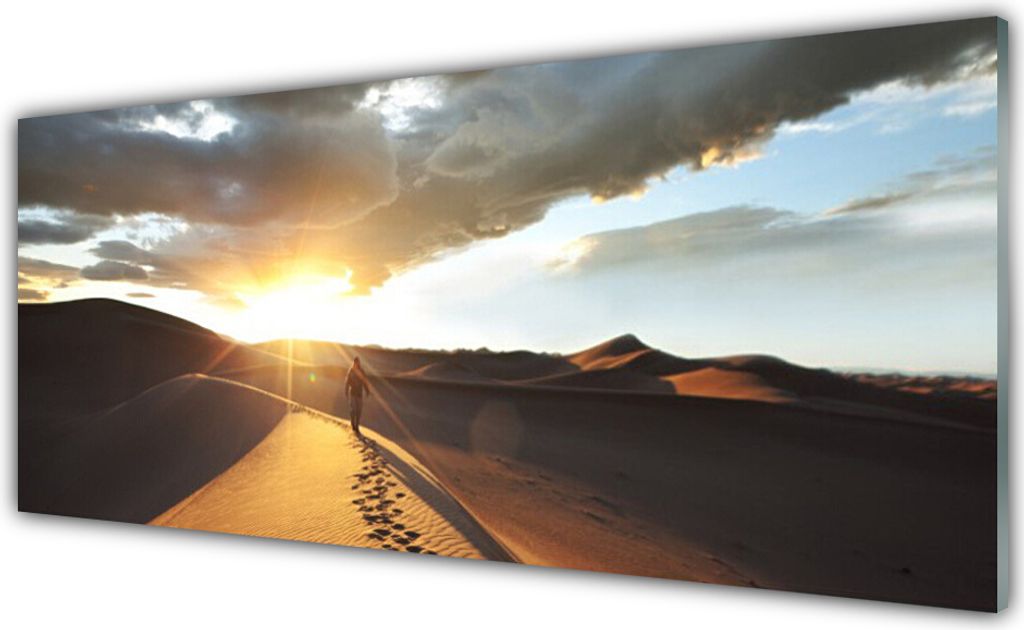 Küchenrückwand aus Glas 125x50cm Spritzschutz Wüste Landschaft