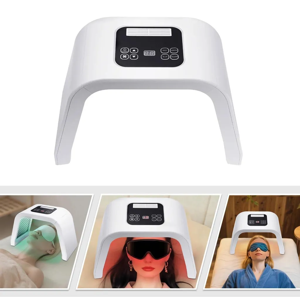 Appareil de Photothérapie LED Visage 7 Couleurs pour Soin de Peau Complet