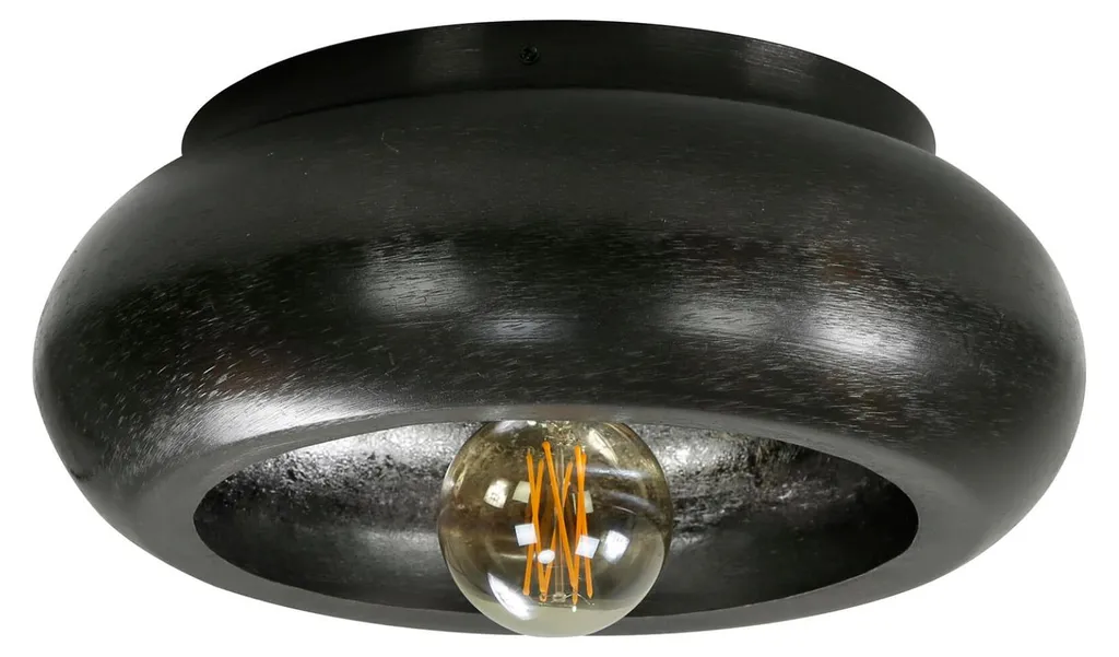 Plafonnier Himmel 42 cm Noir - Solution Éclairage Moderne pour Petit Plafond