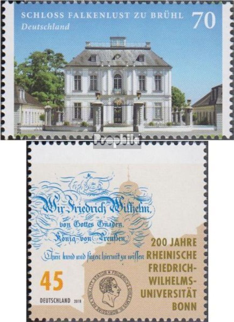 Briefmarken BRD (BR.Deutschland) 2018 Mi 3354,3360 (kompl.Ausg.) gestempelt Burgen und Schlösser