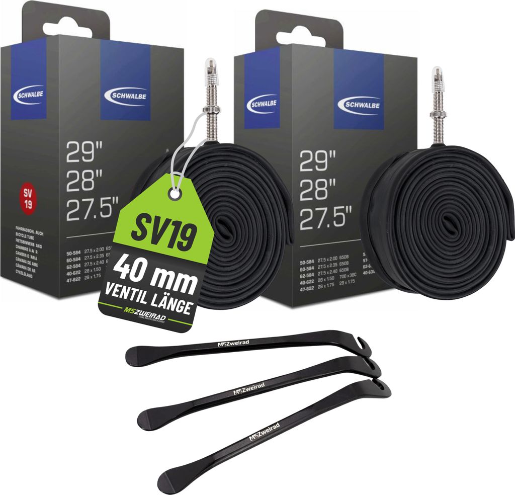 2x Schwalbe Fahrrad Schlauch 27,5 28 29 Zoll SV19 Produktbild 