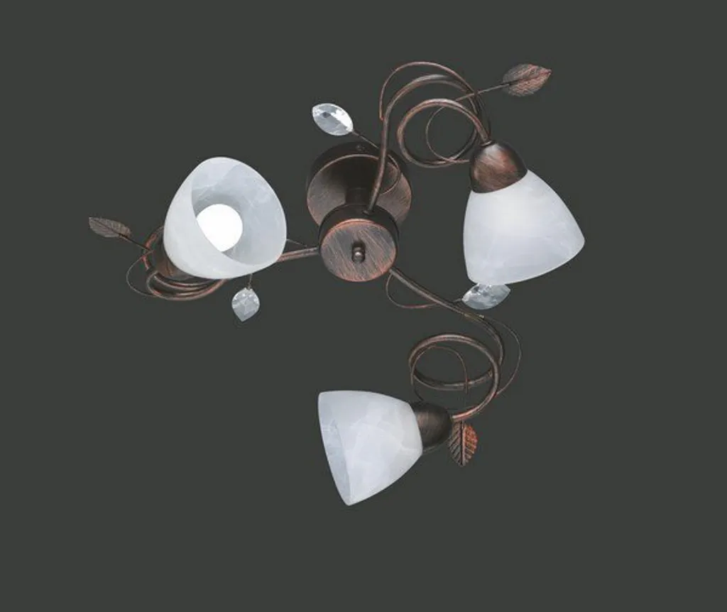 Trio Lighting TRADITIO 600700328 | Lampada Rustica 3 Luci E14 Marrone - 9