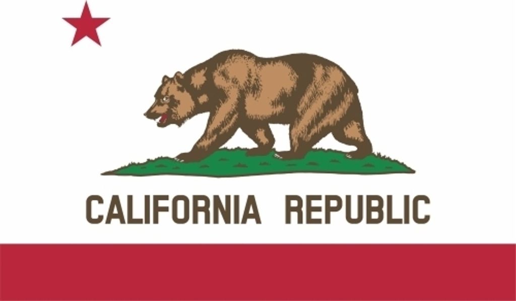Kiwistar - Aufkleber - Kalifornien Sacramento - Bundesstaat USA Autoaufkleber Sticker State Flagge - 10 x 7 cm