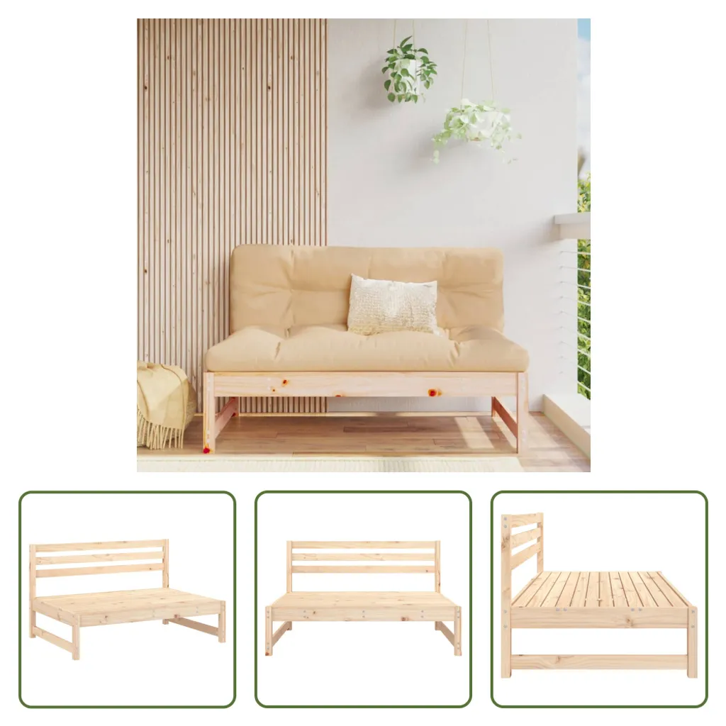 Divano da Giardino 120x80 cm Legno Pino Massiccio | The Living Store