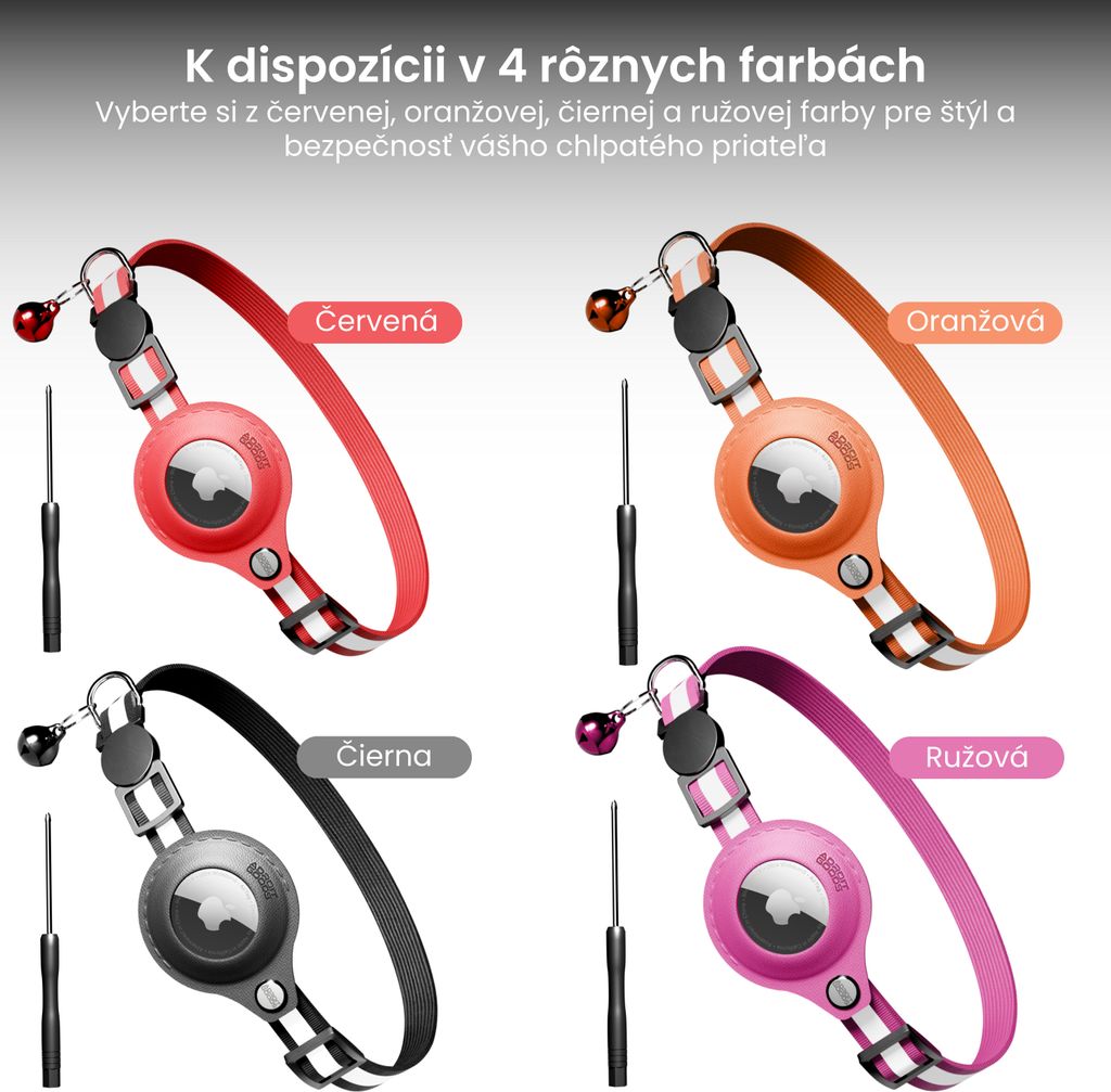 AdroitGoods Airtag Obojok pre mačky/psy - čierny - Gps Obrázok produktu 10