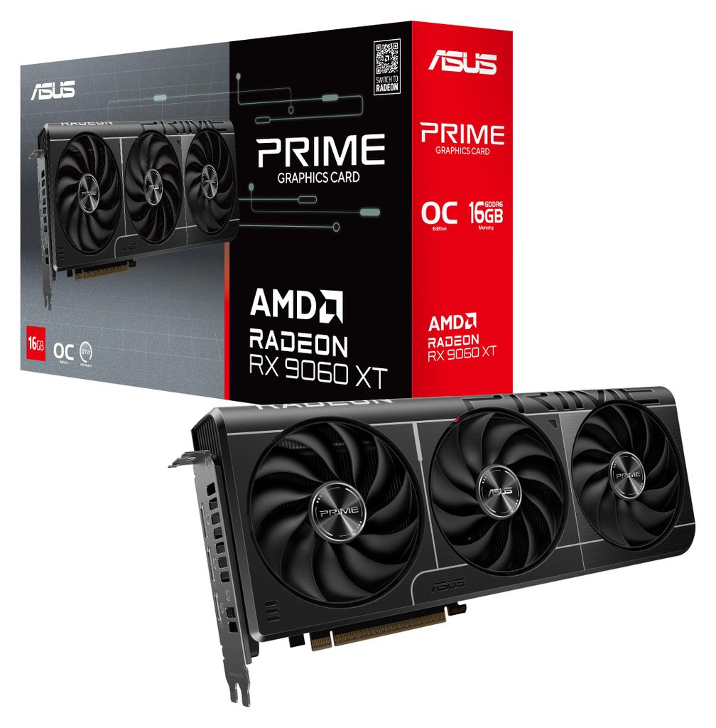 ASUS PRIME RX9060XT O16G Grafikkarte Produktbild 