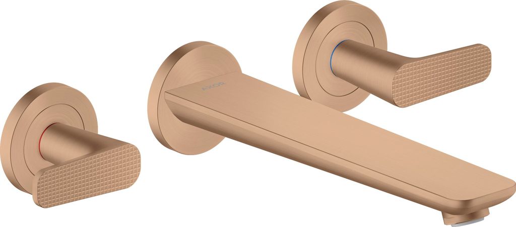 hansgrohe AXOR Citterio C 3-Loch Wannenarmatur Unterputzmodell für Wandmontage, Cubic cut, 49483310