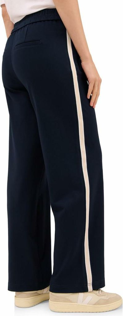 Cecil Damen Stoffhose dunkelblau lange Passform mit weitem Bein unifarben