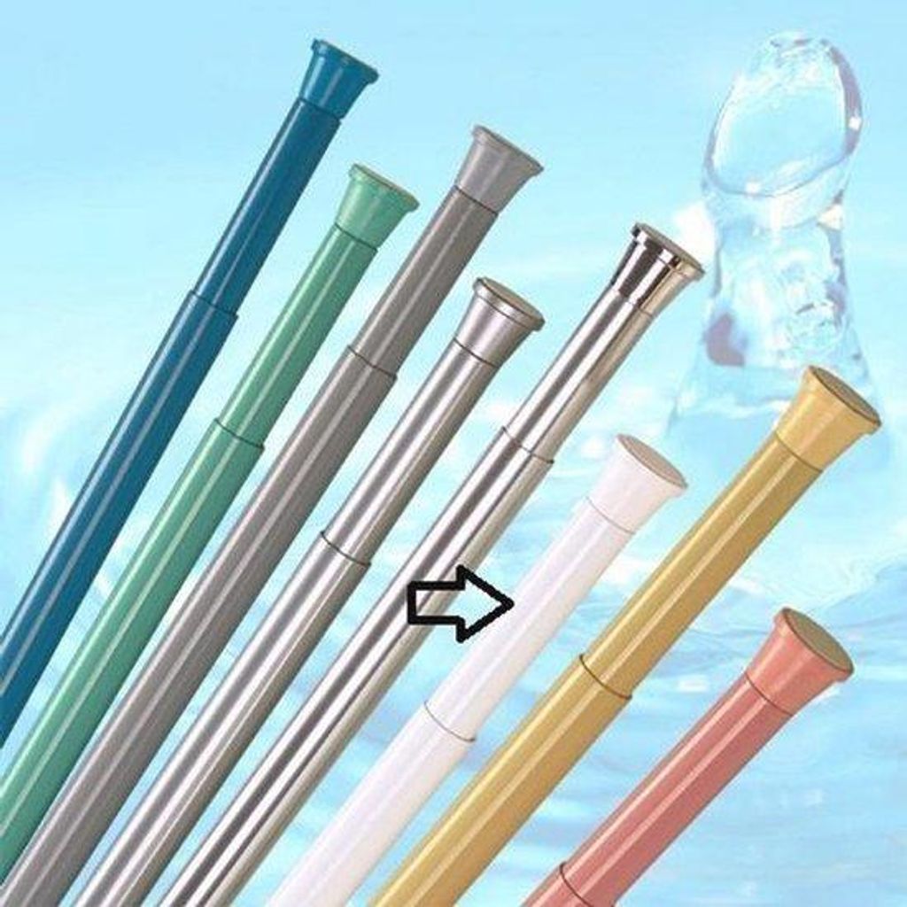 Nastavitelná tyč na sprchový závěs 180–300 cm, bílá Obrázek produktu 