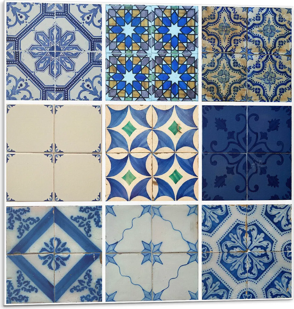 Piastrelle in ceramica - Piastrelle autoadesive - Rivestimento - Pannello da parete - Piastrelle in PVC - Piastrelle in vinile - Piastrelle PCV - Autoadesive - Decorazione murale - 9 pezzi 30 x 30 cm