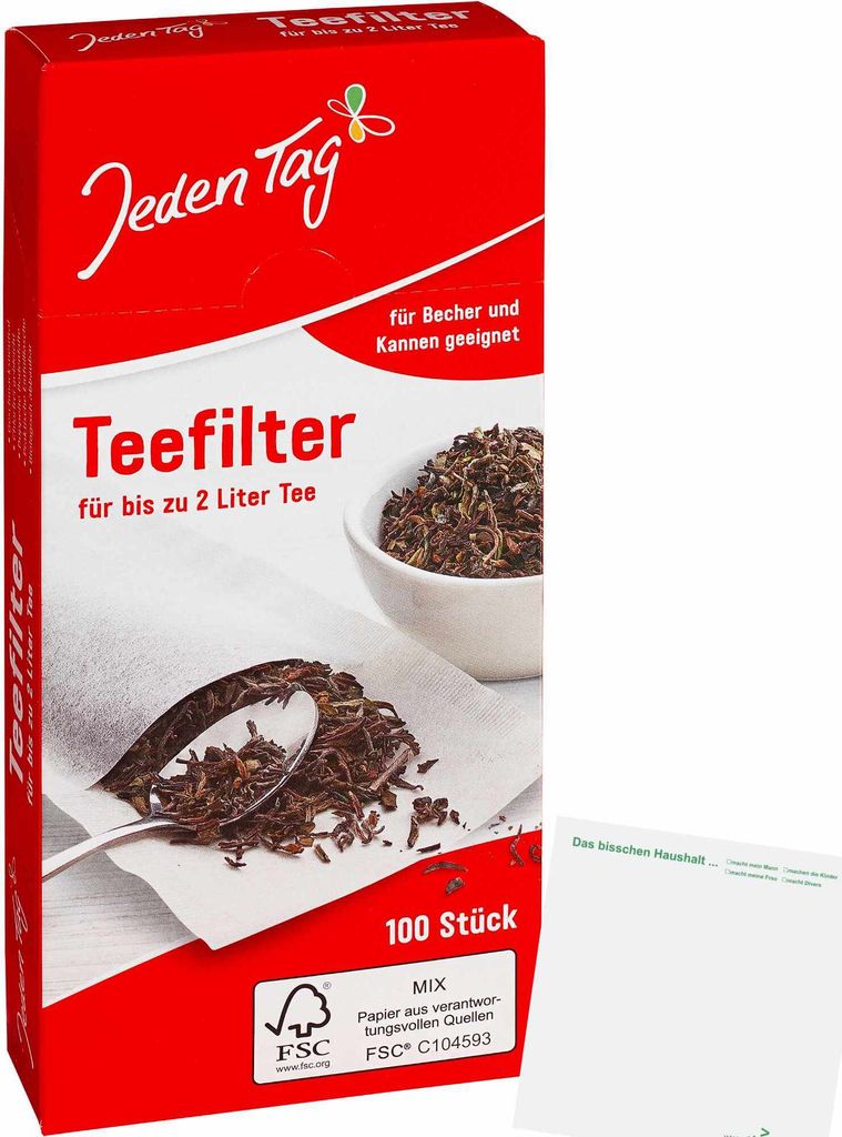 Jeden Tag Teefilter (100Stk) + usy Block