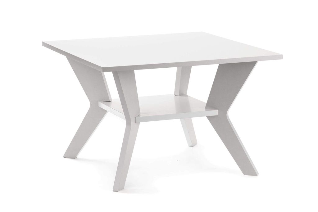 STIV Möbel | Couchtisch 65x65x45 cm Weiß Matt | Moderner Wohnzimmertisch, MDF-Platte, ABS-Kanten