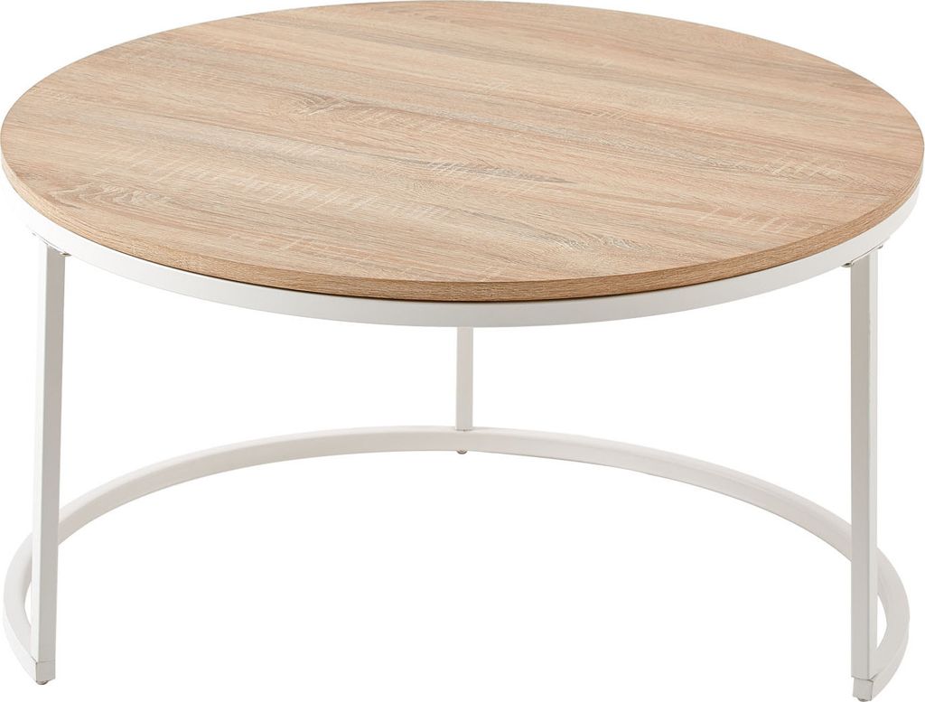 H.J WeDoo Couchtisch rund für Wohnzimmer 2er Set, Produktbild 10