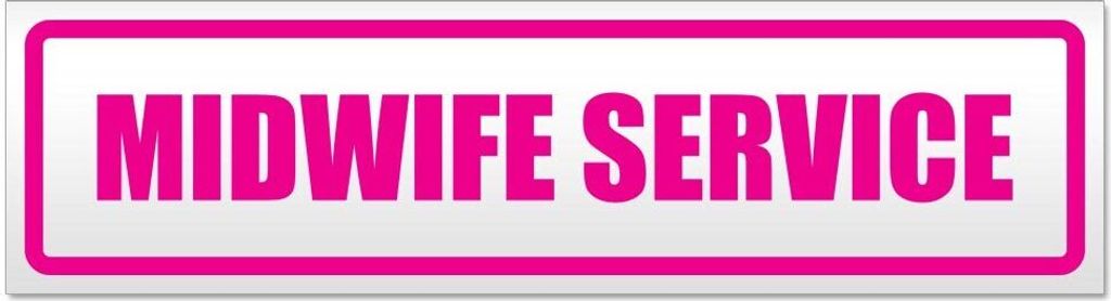 Kiwistar Midwife Service Magnetschild Schild magnetisch - 60cm Pink - Magnetfolie für Auto PKW Kfz