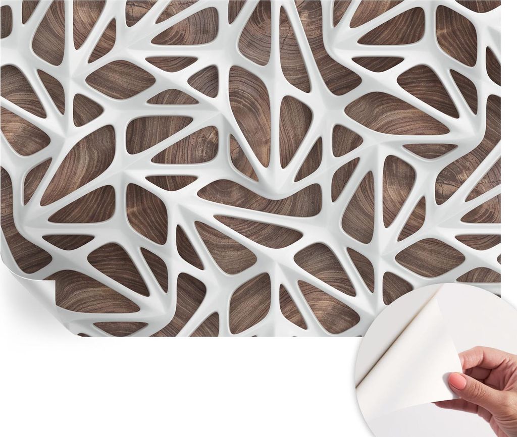 Selbstklebende Wandtapete - Dekorative Tapete für Wohnzimmer - Klebefolie für Wandbilder - Tapetenfolie für Wanddekoration - 104x70 cm - Dynamis...