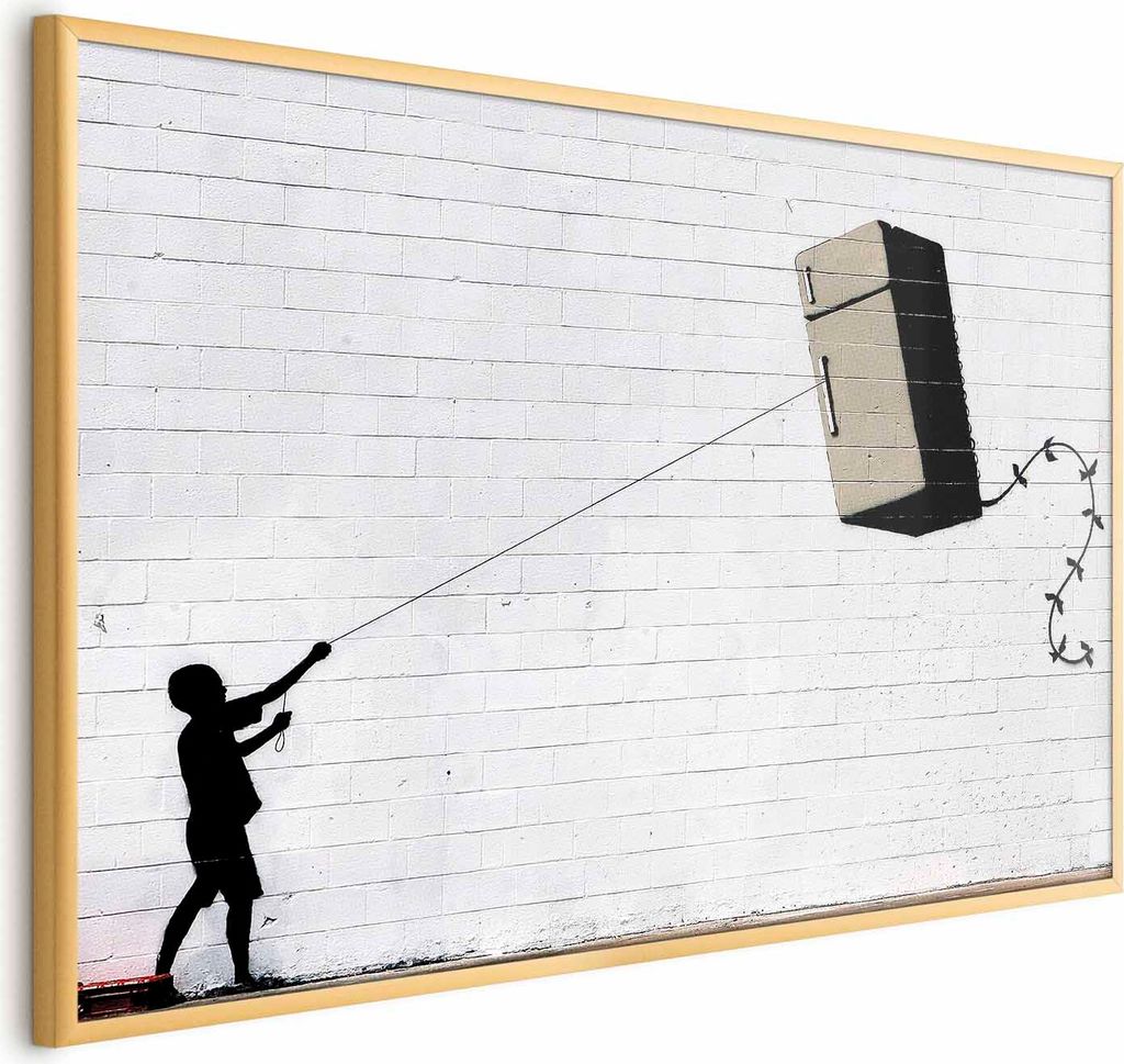 Posterpapier Poster - Flying Fridge 60x40 cm Streetart h-C-0106-ao-a