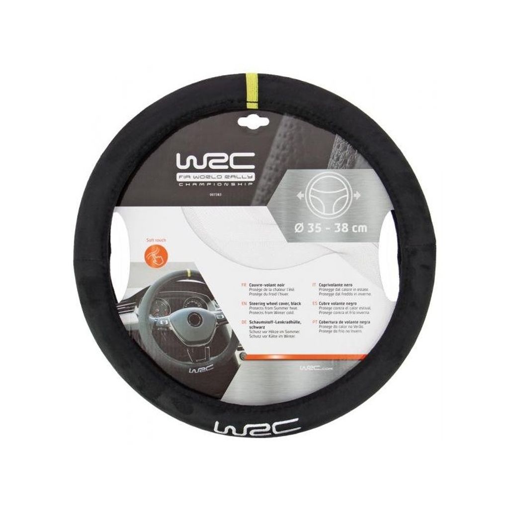 WRC 007383 Lenkradbezug Ø35-38cm Schwarz Lenkradhülle