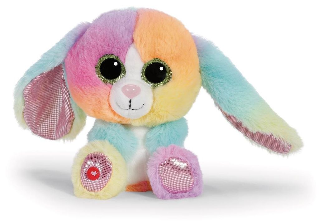 NICI Plüsch GLUBSCHIS Hase Hoppibow schlenkernd bunt 15cm