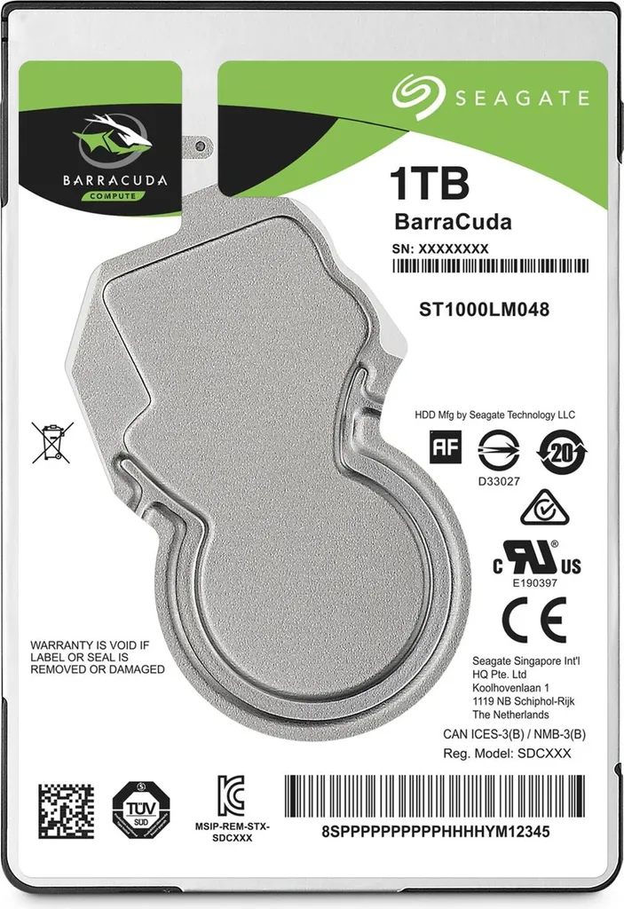 Disque Dur Interne Seagate BarraCuda 1 To SATA III 2,5 Pouces 7mm