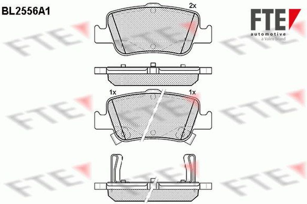 FTE Bremsbeläge Satz Hinten Bremsklötze für TOYOTA AURIS (NRE15, ZZE15, ADE15, ZRE15, NDE15) 9010810