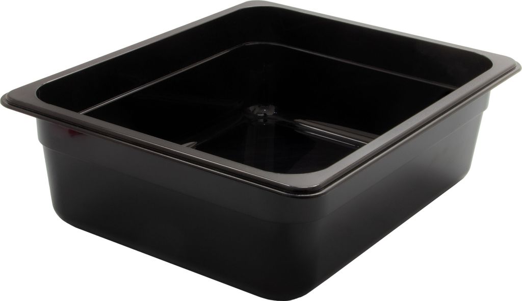AcMax GN 1/2 Gastronormbehälter GN-Behälter 6,5 Liter Tiefe 100mm Kunststoff schwarz