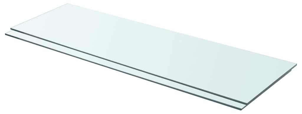 vidaXL Regalböden 2 Stk. Glas Transparent 90x30 cm