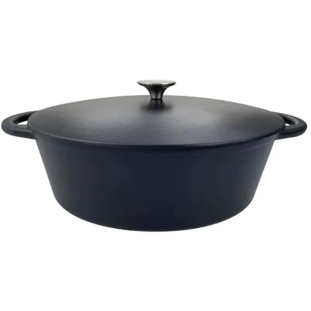 Baumalu 336408 Cocotte Ovale 33cm in Ghisa Nero Opaco - Offerta Online