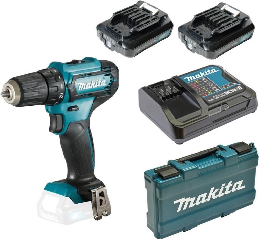 Makita DF333DSAE Akku-Bohrschrauber 12V, inkl. 2x 2,0Ah Produktbild 