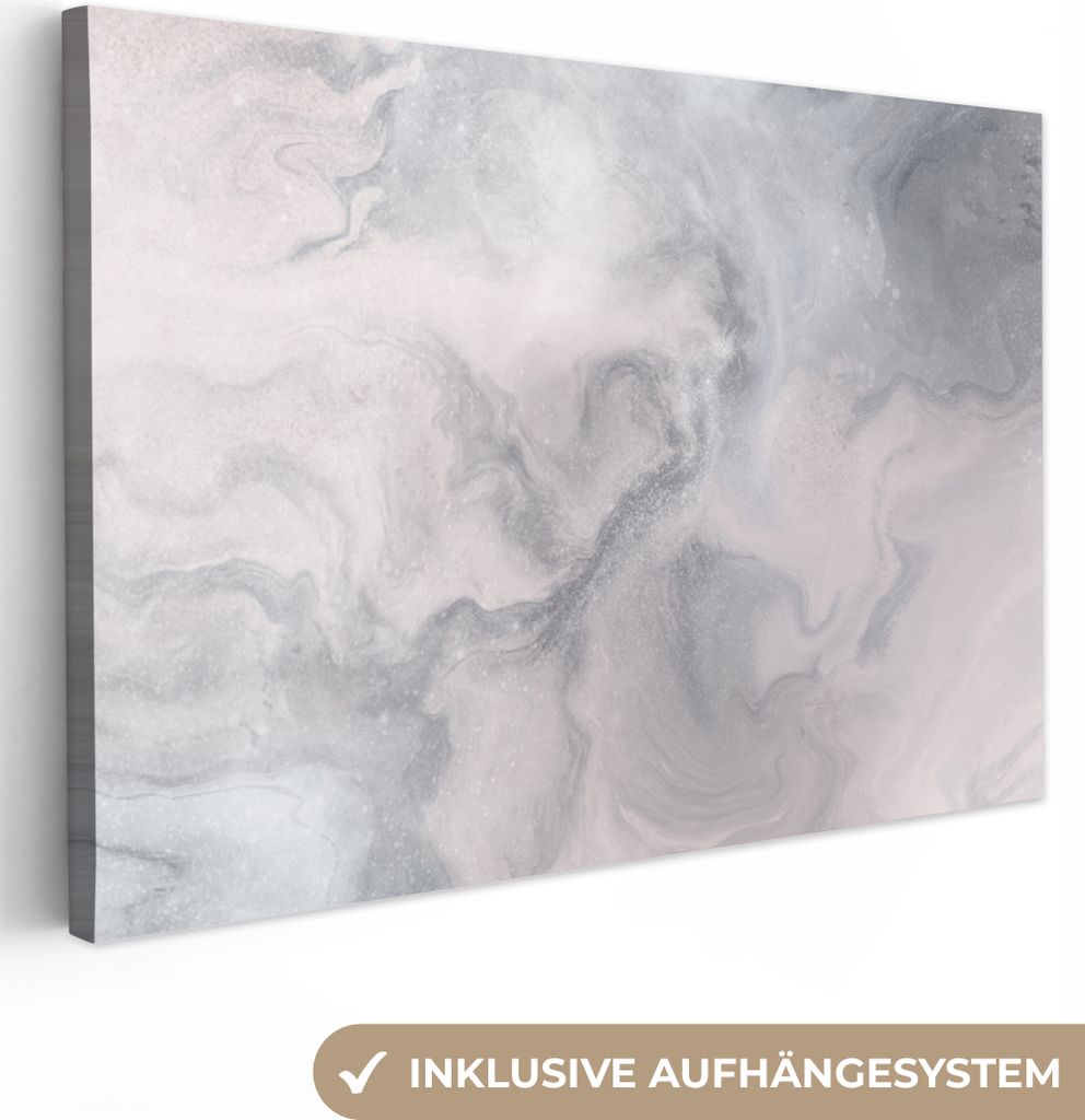 MuchoWow - Leinwandbilder - Wolken - Abstrakt - Malen, Wandbild, Wanddeko Bilder Wohnzimmer, 120x80 cm