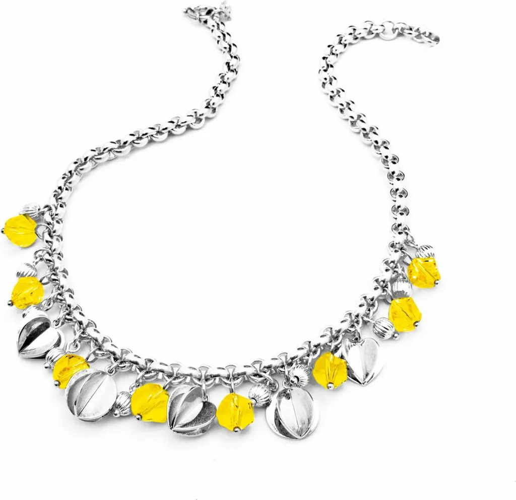 Folli Follie Collana Femme 3N9F164Y Argento - Gioiello Trendy 20cm