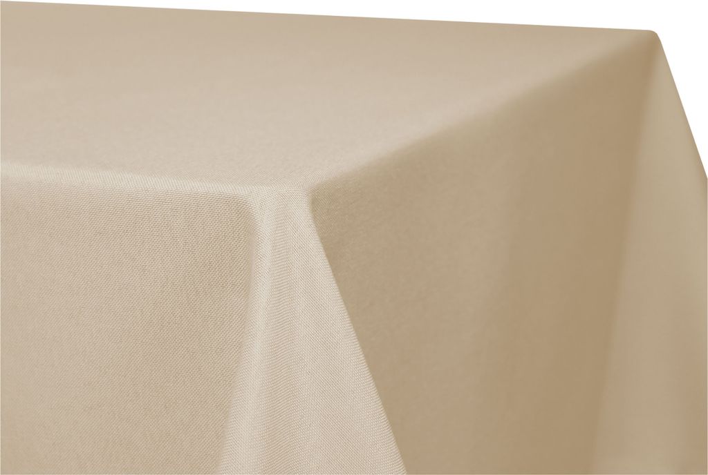 Tischdecke Leinenoptik 110x110 cm Ecru eckig beschichtet Lotuseffekt Mitteldecke fleckenabweisend
