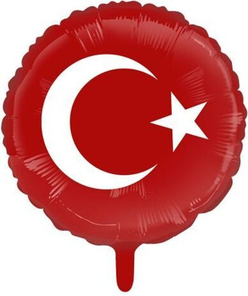 Folienballon mit Türkei-Motiv, 46 cm Durchmesser
