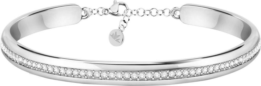Solid steel bracelet with crystals Cerchi SAKM72