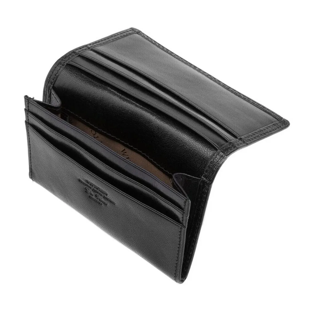 Etui cartes de visite DaVinci en cuir véritable noir format 8x11cm - 2