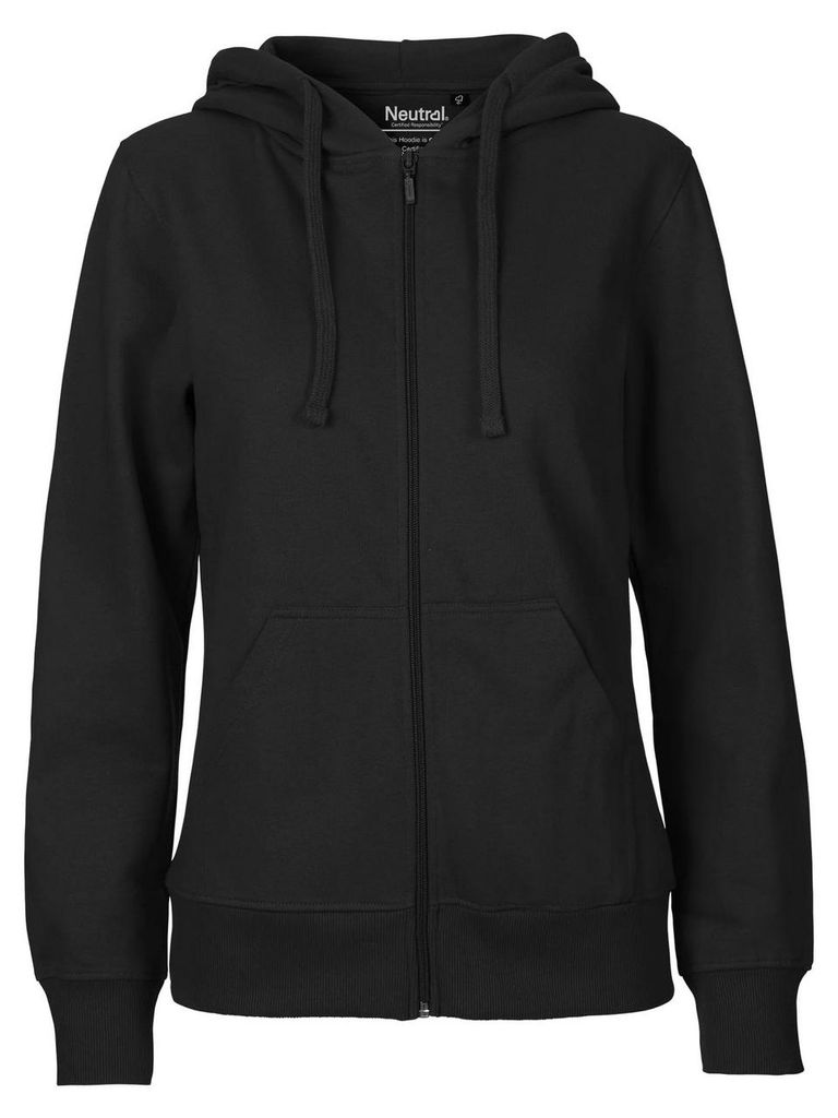 Neutral - Hoodie mit durchgehendem Reißverschluss für Damen LT3896 (M) (Schwarz)