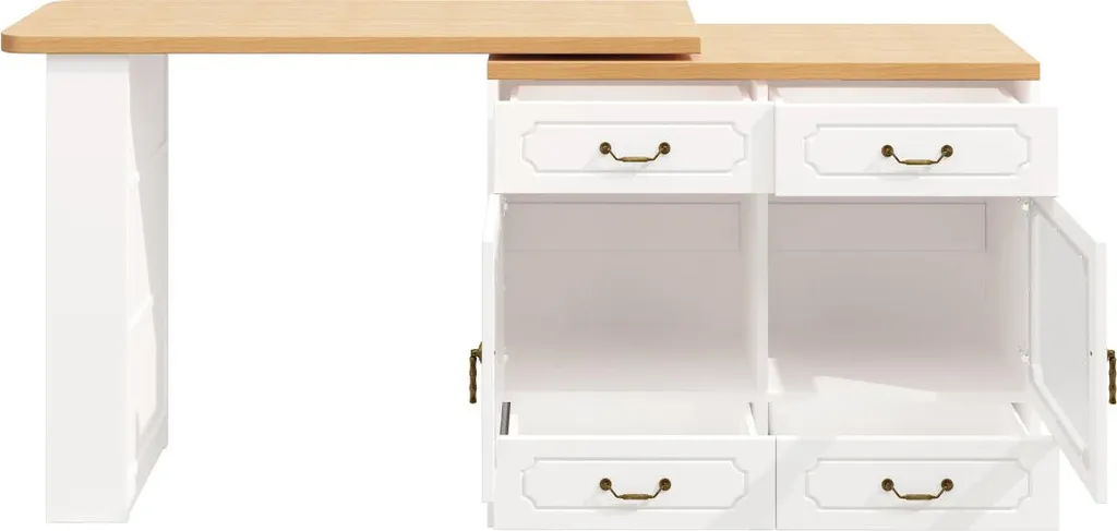 Table de bar extensible contre manque de place avec LED et tiroirs - 14
