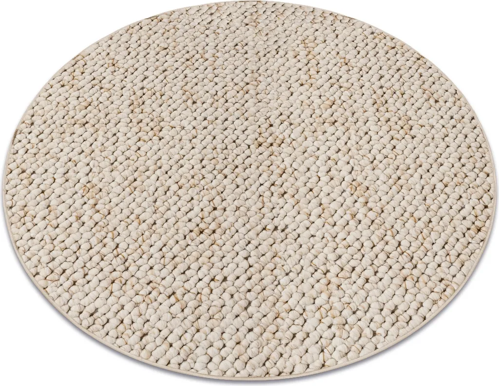 Tapis rond 100 cm Casablanca crème pour créer un coin lecture chaleureux