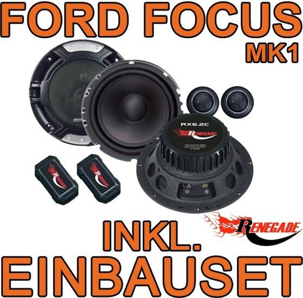 Renegade RX 6.2c - 16,5cm Komponenten-System für Ford Focus MK1 - justSOUND
