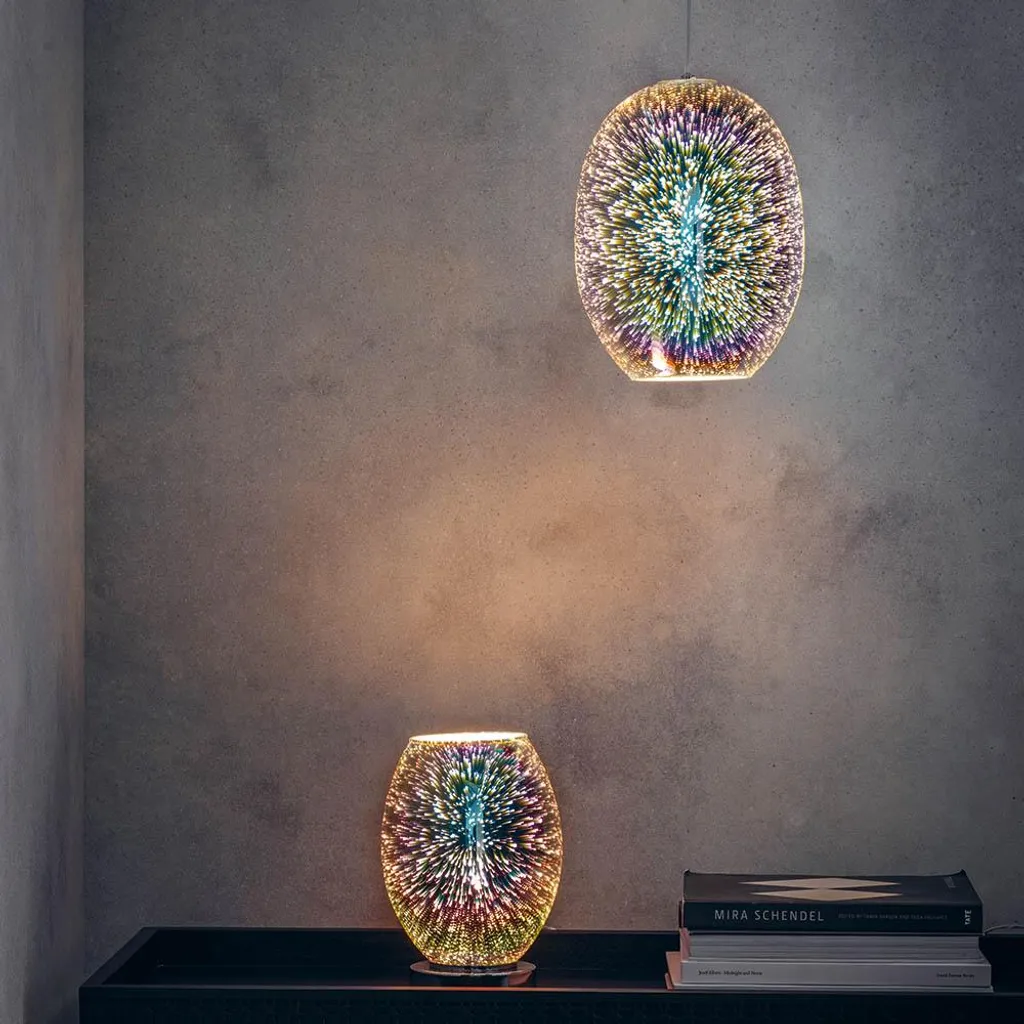 Lampe design sphérique chromée STELLAR - Éclairage intérieur verre E14 - 3