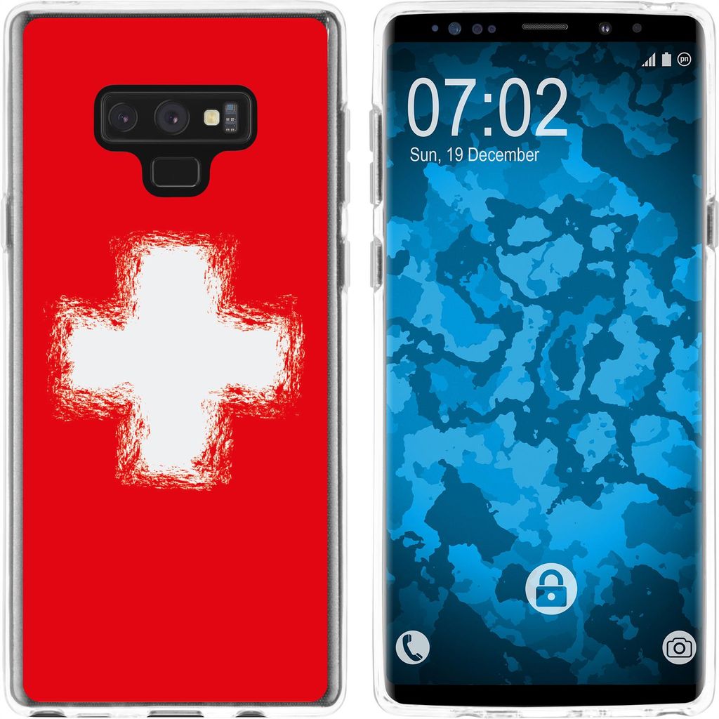 PhoneNatic Case kompatibel mit Samsung Galaxy Note 9 Silikon-Hülle WM Schweiz M10