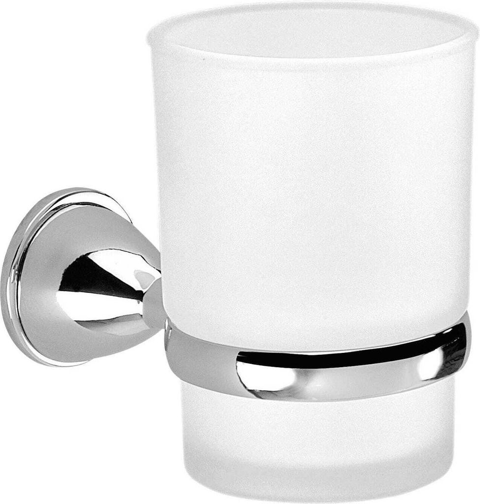 Zahnbürstenbecher aus Edelstahl und Glas | Gemma