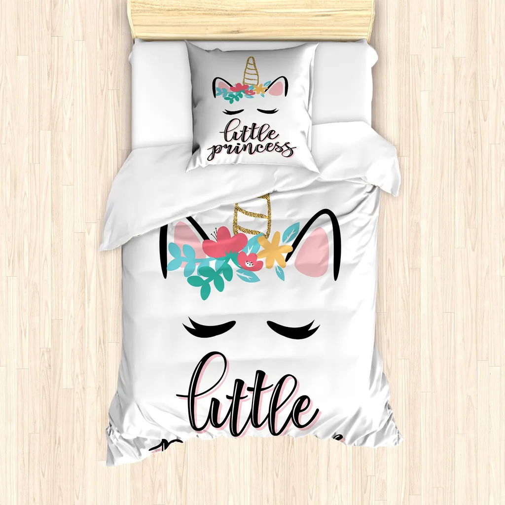 Set Copripiumino Little Princess ABAKUHAUS 135x200 Anallergico Bambini