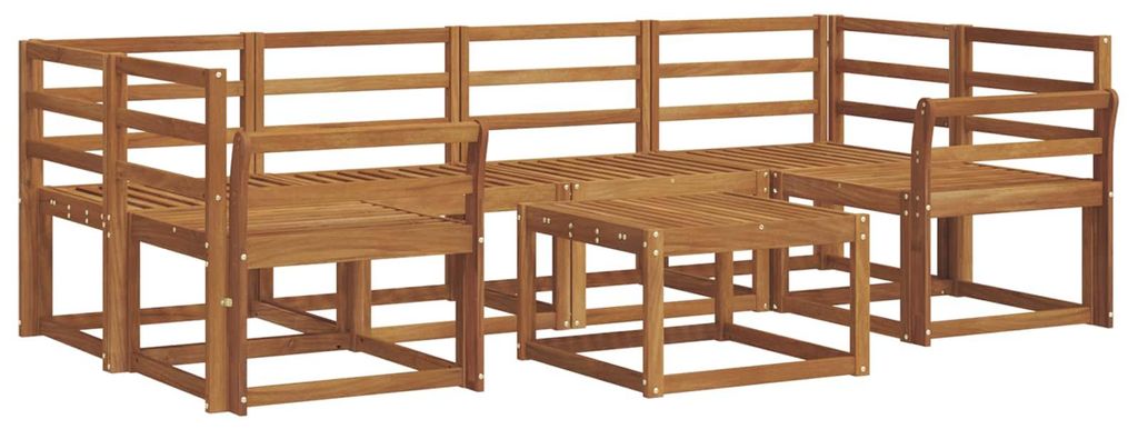 vidaXL Outdoor-Sofagarnitur 7 pcs Natur Massivholz Akazie